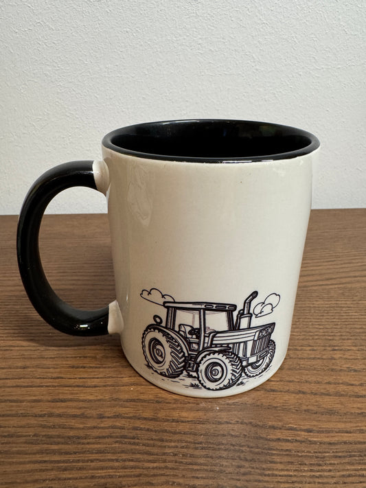 Kaffee/Tee Tasse Mit Trecker Gravur